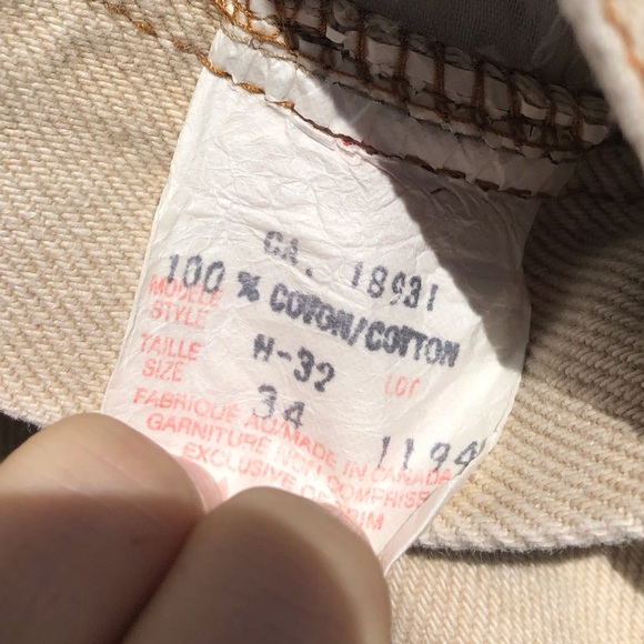 Baggy jeans beige tan NewTime size 32-34 yellow light brown style y2k streetwear - Picture 8 of 11